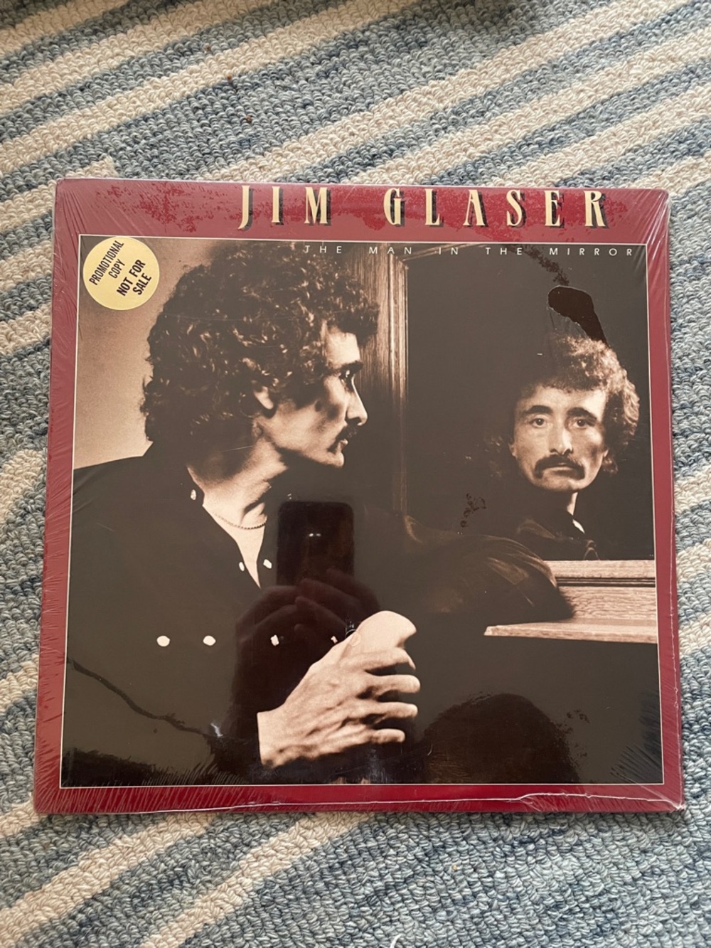3/$50 Jim Glaser 'The Man in the Mirror' Vintage Vinyl Album - still sealed!